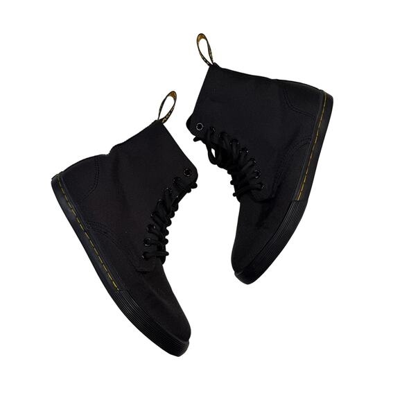 Doc Martin Junior Sheridan Canvas Casual Boots in Black Size 3 - Picture 1 of 10